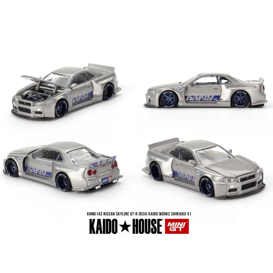 Mini GT Kaido House #143 - Nissan Skyline GTR (R34)